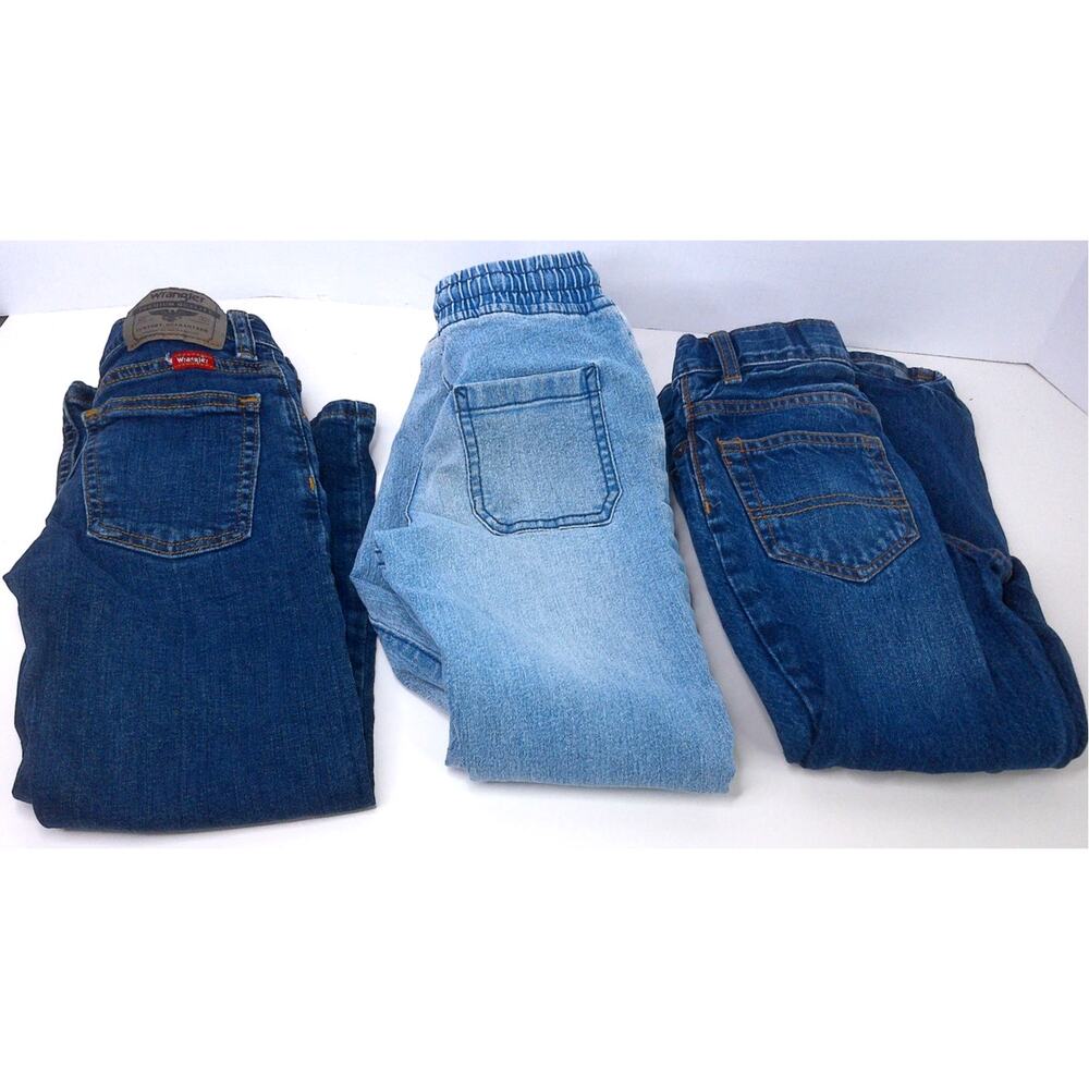 Vintage Wrangler Osh Kosh B Gosh Boys Denim Jeans Size 6 Set of 3
